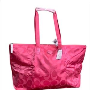 Pink coach travel bag